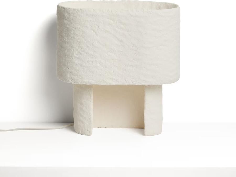 Kave Home Tafellamp Bedala Papier-maché 38cm Wit