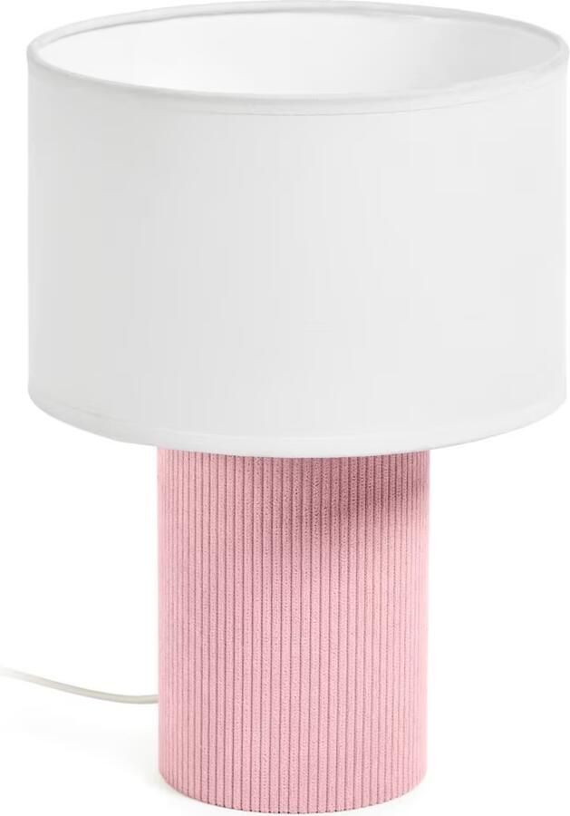 Kave Home Tafellamp Bianella Corduroy Roze