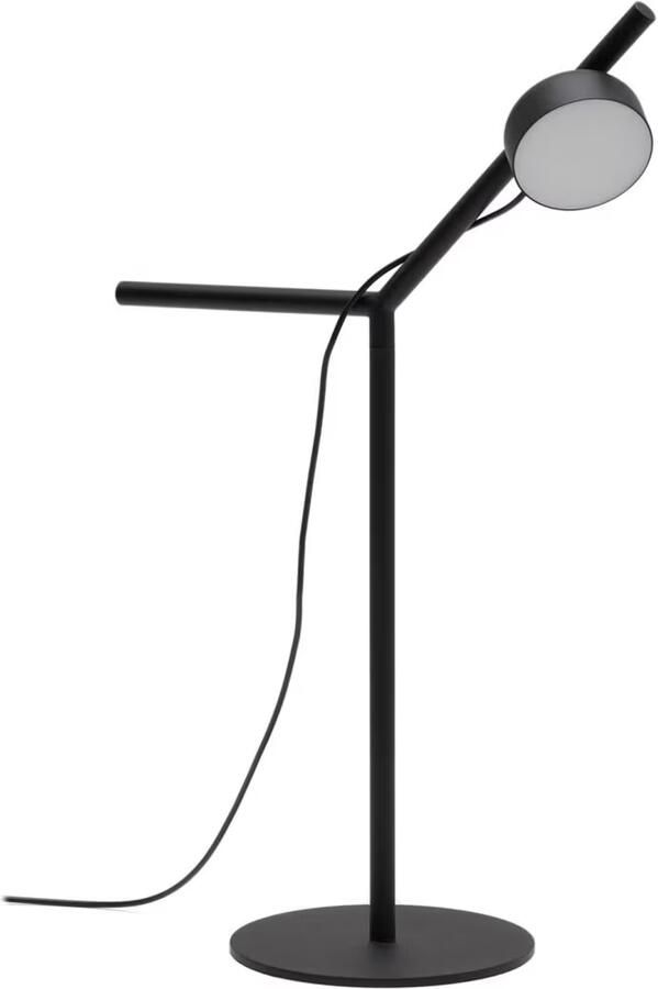 Kave Home Tafellamp Orey Met verstelbare spot Zwart
