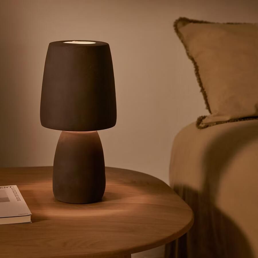 Kave Home Tafellamp Tandy Terracotta 30cm Bruin