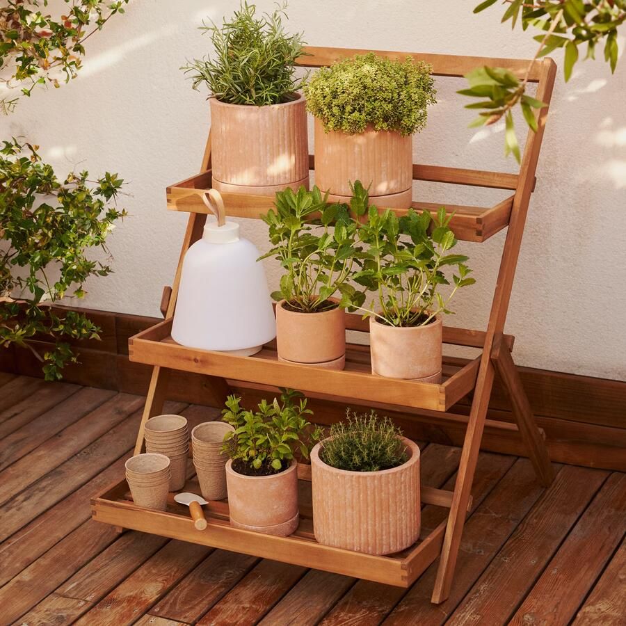 Kave Home Tuinrek Victora Acaciahout Bruin