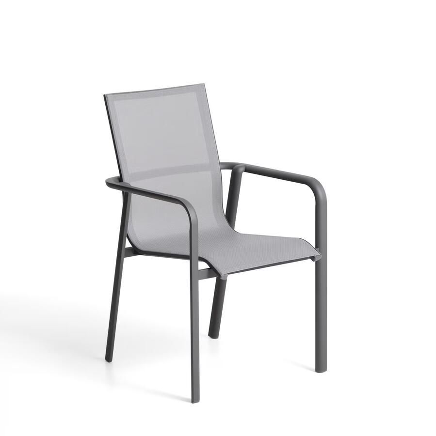 Kave Home Tuinstoel Canea Textileen Donkergrijs