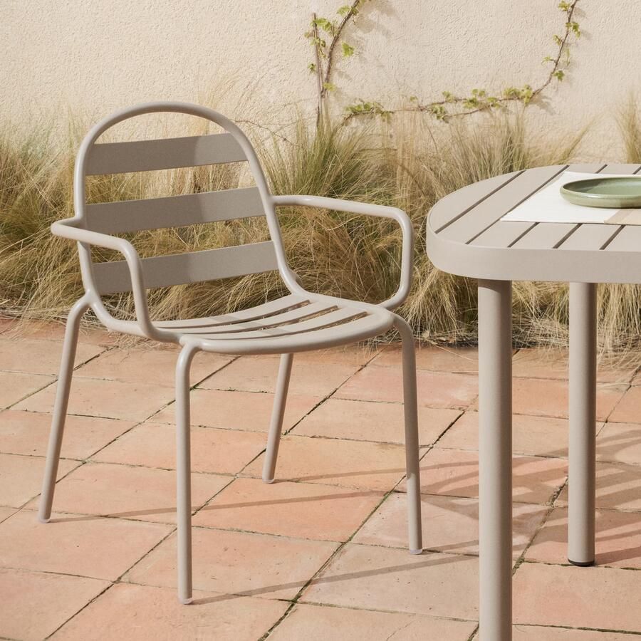 Kave Home Tuinstoel Joncols Taupe