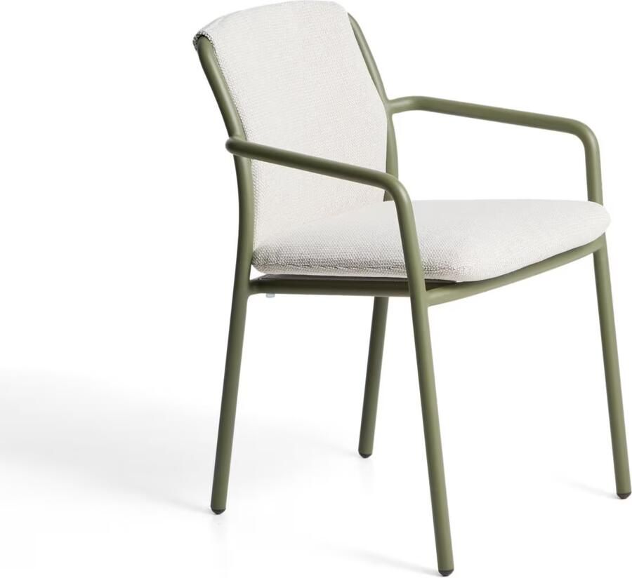 Kave Home Tuinstoel Linosa Beige Donkergroen