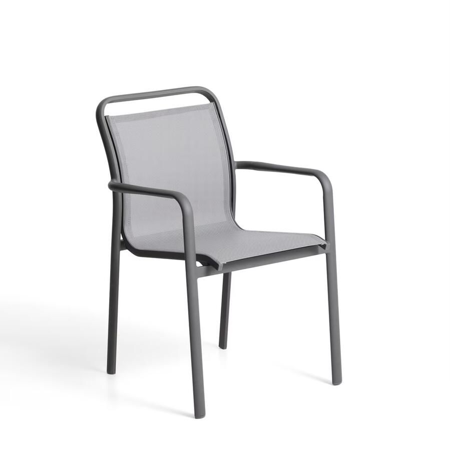 Kave Home Tuinstoel Luri Textileen Donkergrijs