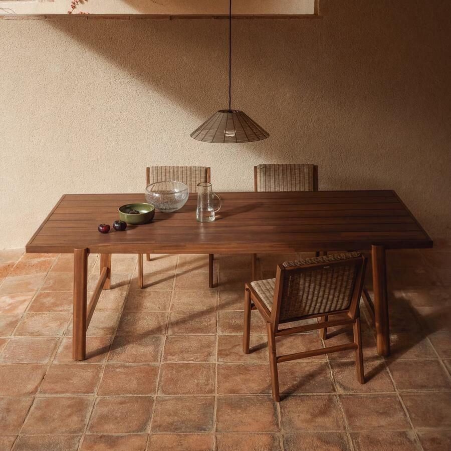 Kave Home Tuintafel Itani Acaciahout 240 x 100cm Bruin