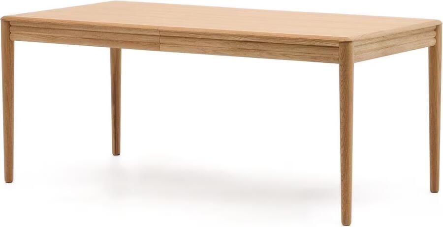 Kave Home Uitschuifbare Eettafel Lenon Eikenhout 160-200 x 90cm Naturel