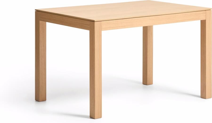 Kave Home Uitschuifbare Eettafel Narevi Eikenfineer 130-190 x 80cm Naturel