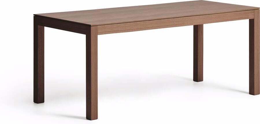 Kave Home Uitschuifbare Eettafel Narevi Eikenfineer 210-270 x 100cm Walnoot
