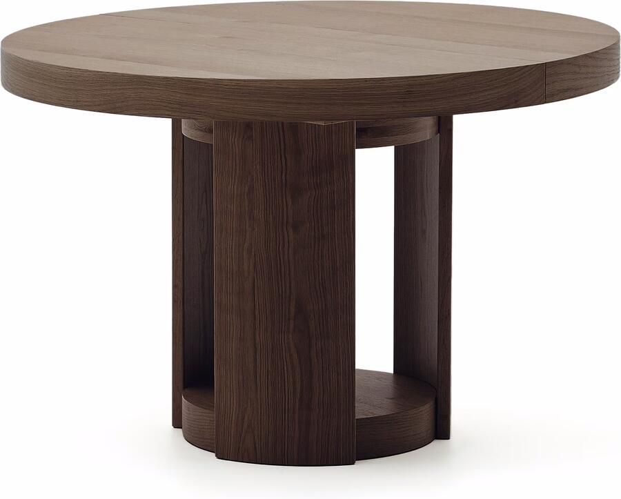Kave Home Uitschuifbare Ronde Eettafel Artis Eiken 120-170cm Bruin