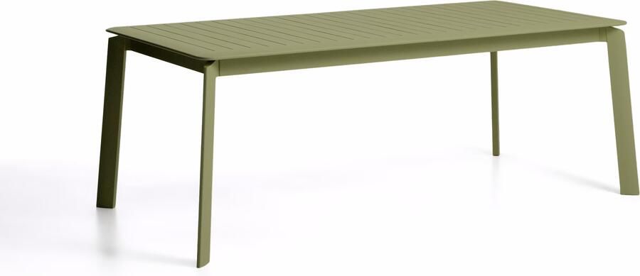 Kave Home Uitschuifbare Tuintafel Brela 205 287 x 100cm Groen