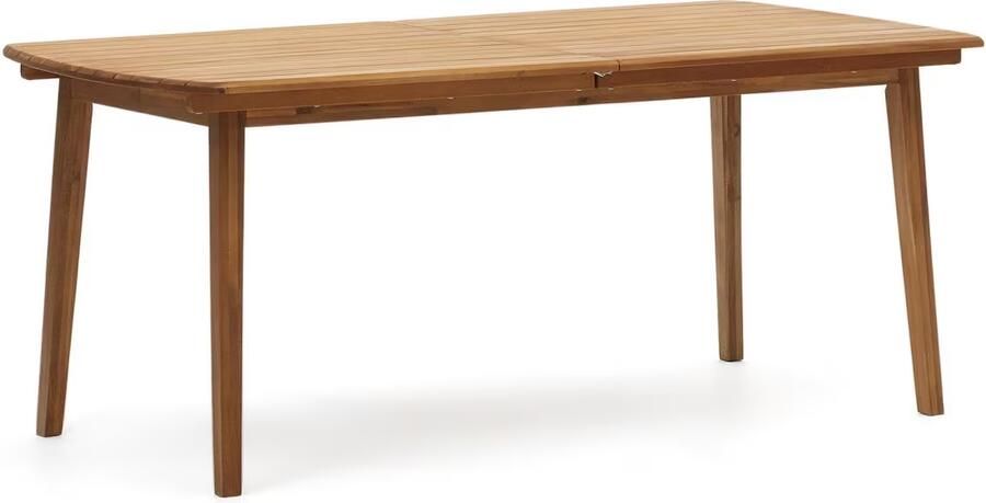 Kave Home Thianna uitschuifbare tuintafel gemaakt van massief acaciahout 180 (240) x 90 cm FSC 100%