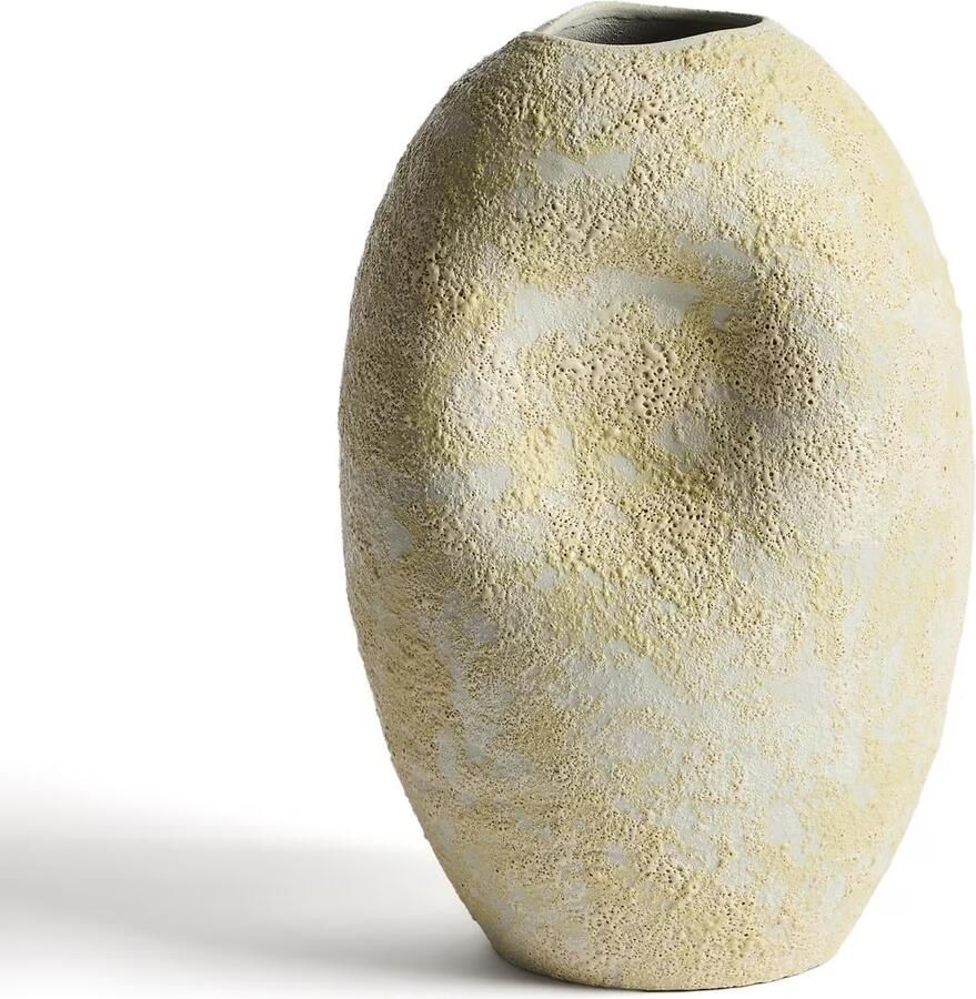 Kave Home Vaas Medira Keramiek 32cm Geel