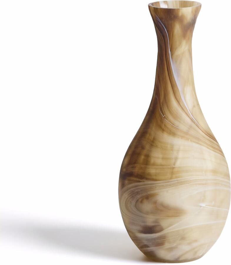 Kave Home Vaas Nerola Glas 38 cm Bruin