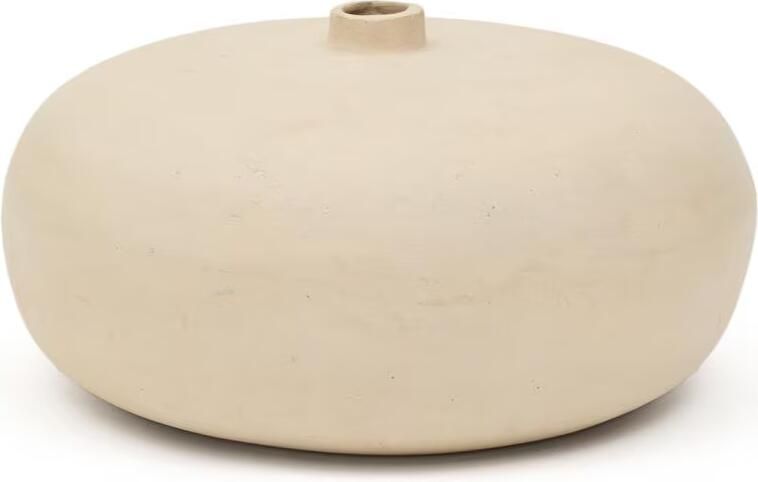 Kave Home Vaas Nivala Papier maché 31cm Wit