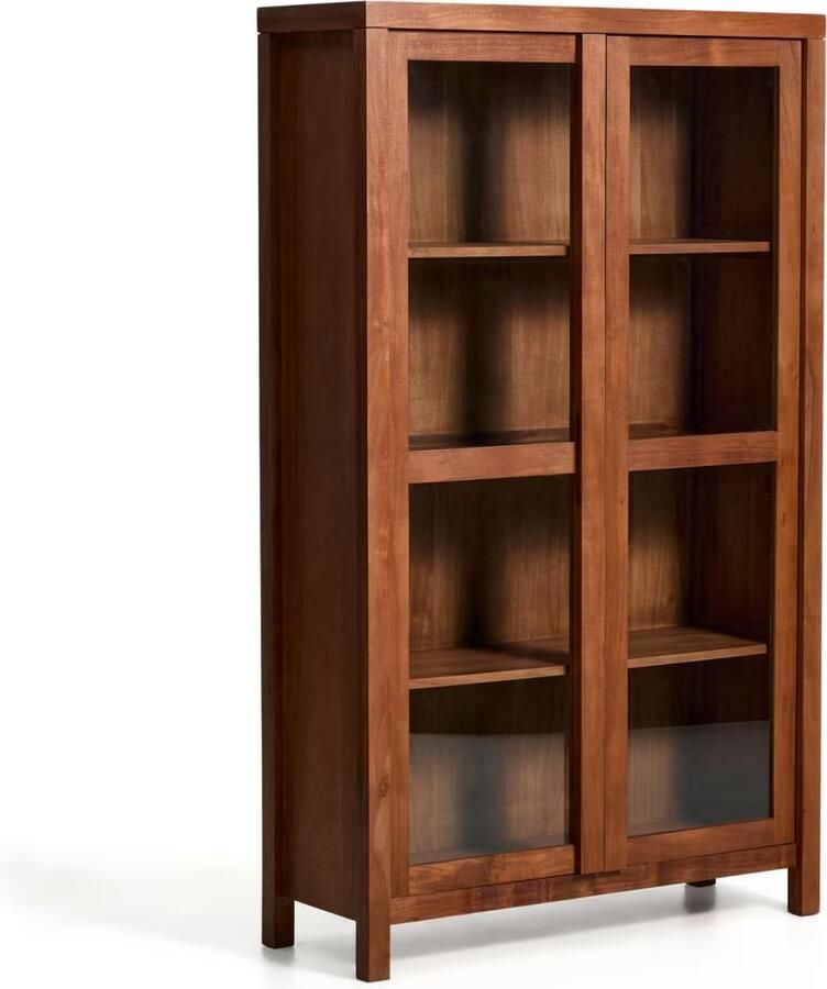 Kave Home Vitrinekast Norani Acaciahout 185 x 110cm Bruin