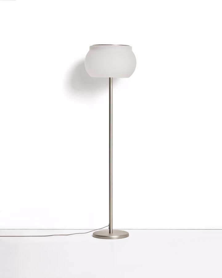Kave Home Vloerlamp Leruna Mat Glas 145cm hoog Wit