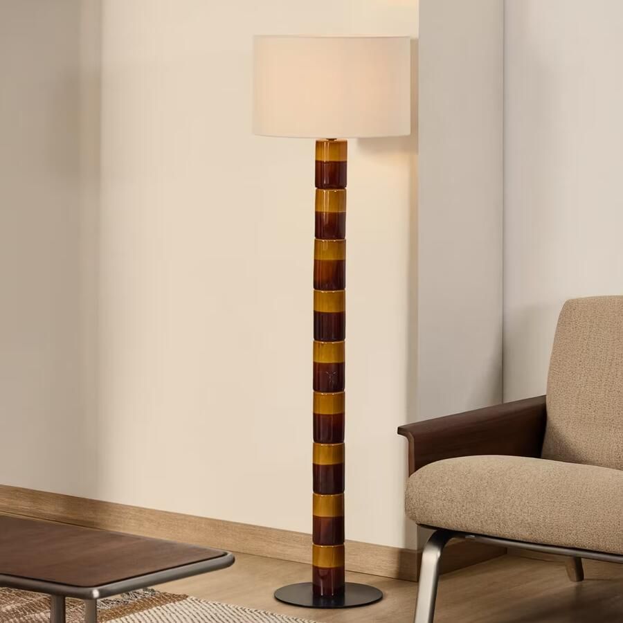 Kave Home Vloerlamp Mavran Keramiek en stof Meerkleurig