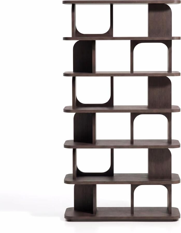 Kave Home Wandkast Aduma Eiken 187 x 100cm Donkerbruin