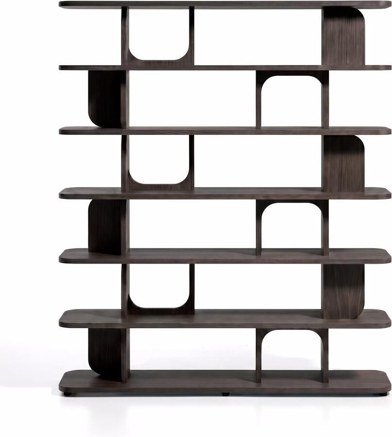 Kave Home Wandkast Aduma Eiken 187 x 160cm Donkerbruin