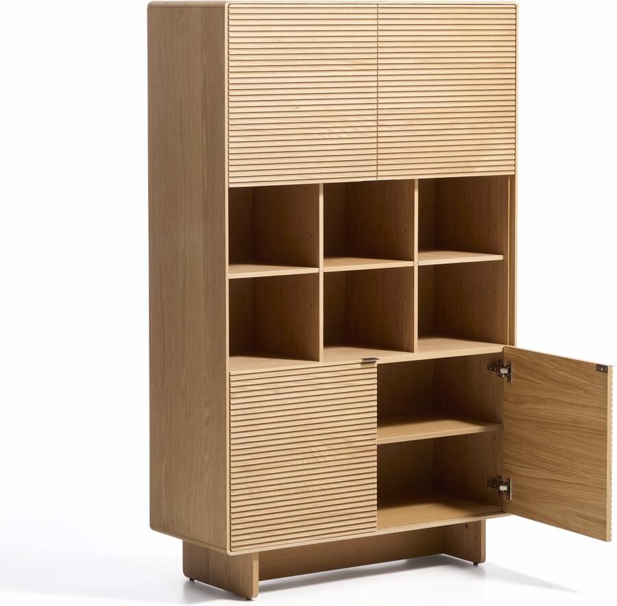 Kave Home Wandkast Norlen Eikenfineer 163 x 100cm NATUREL