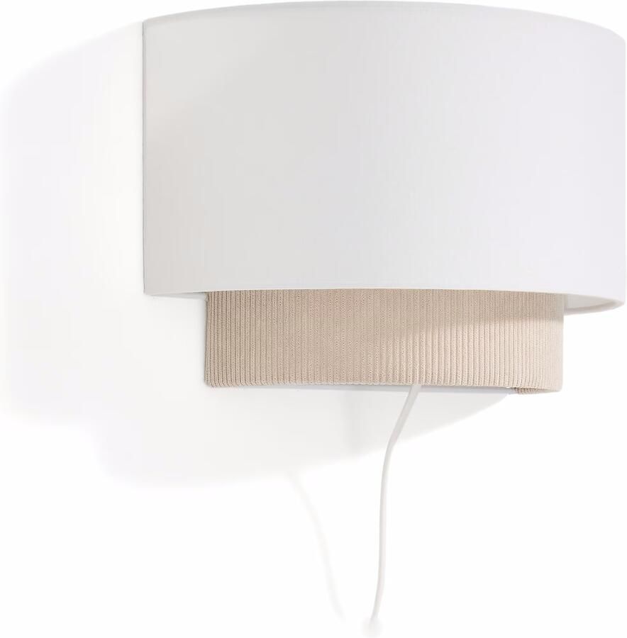 Kave Home Wandlamp Bianella Rib Velvet Beige