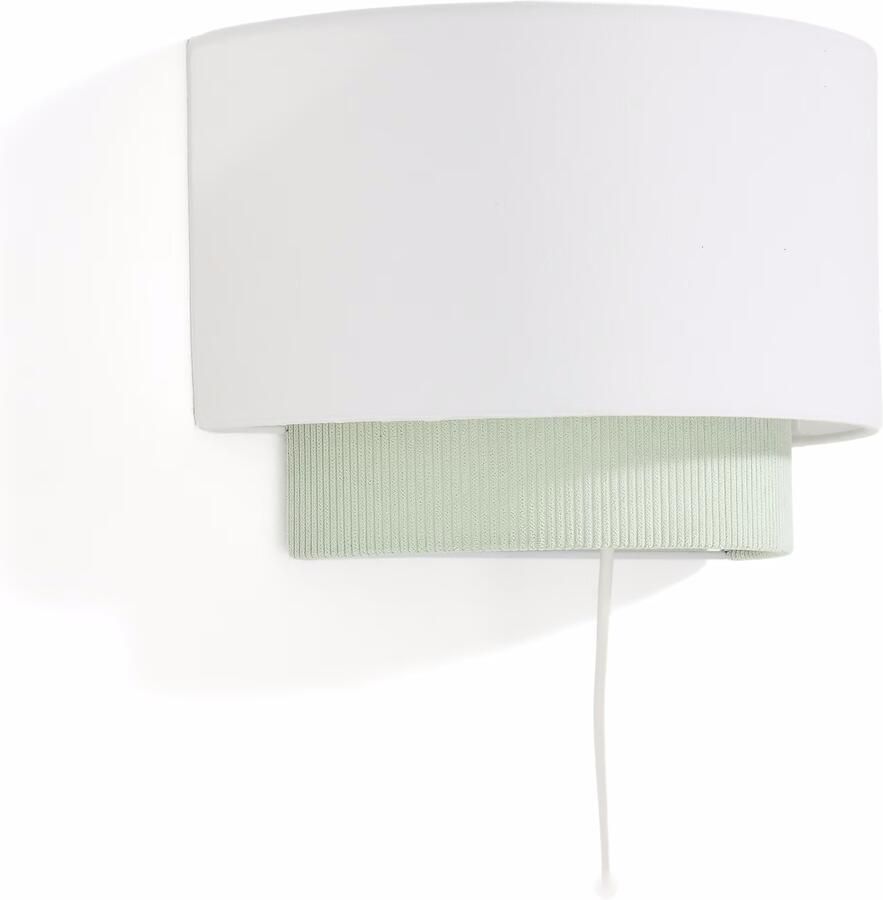 Kave Home Wandlamp Bianella Rib Velvet Turquoise