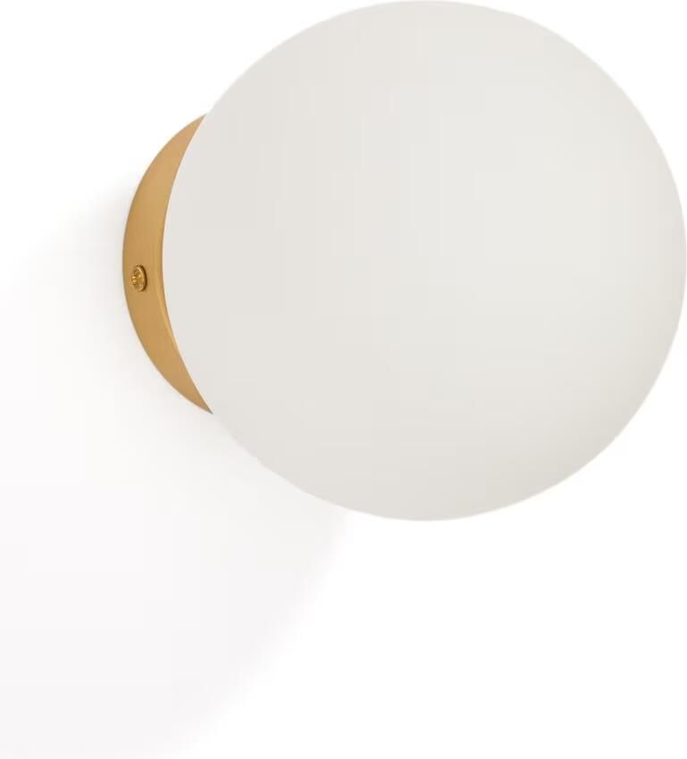 Kave Home Wandlamp Brisia Glas en messing Wit