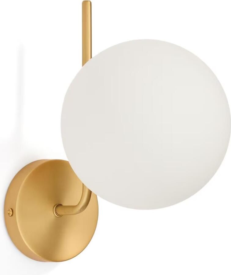 Kave Home Wandlamp Brisia Glas en messing Wit