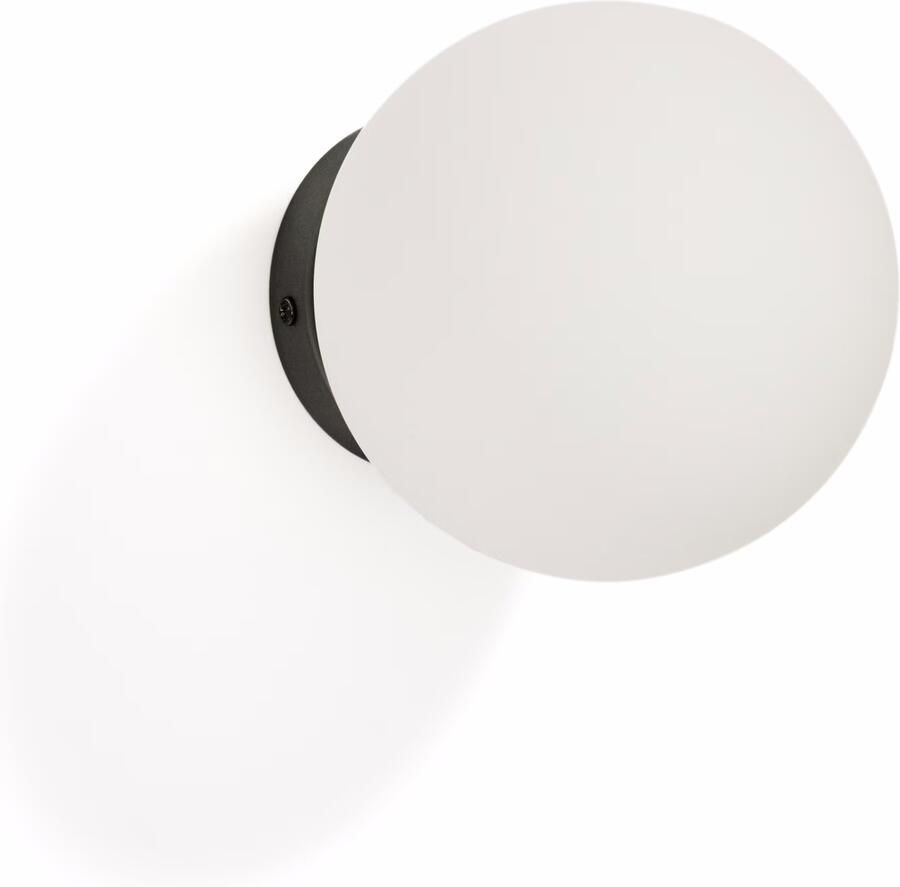 Kave Home Wandlamp Brisia Glas en metaal Zwart