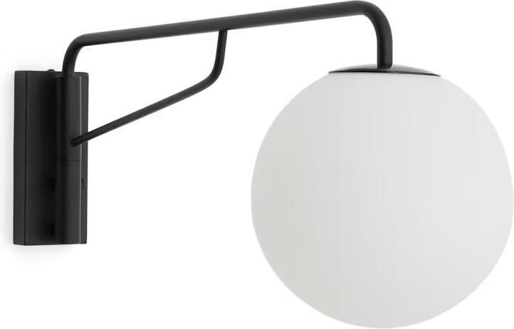 Kave Home Wandlamp Eilo Glas en metaal Zwart