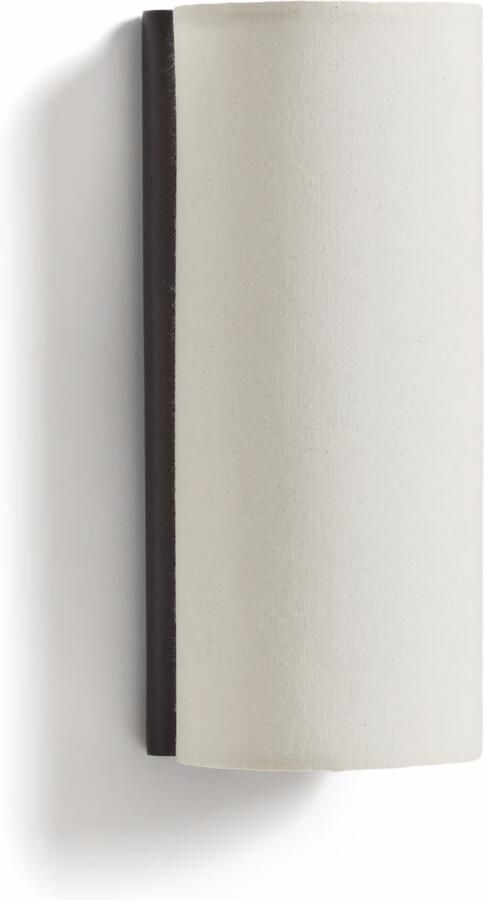 Kave Home Wandlamp Umbran Linnen Beige Donkerbruin
