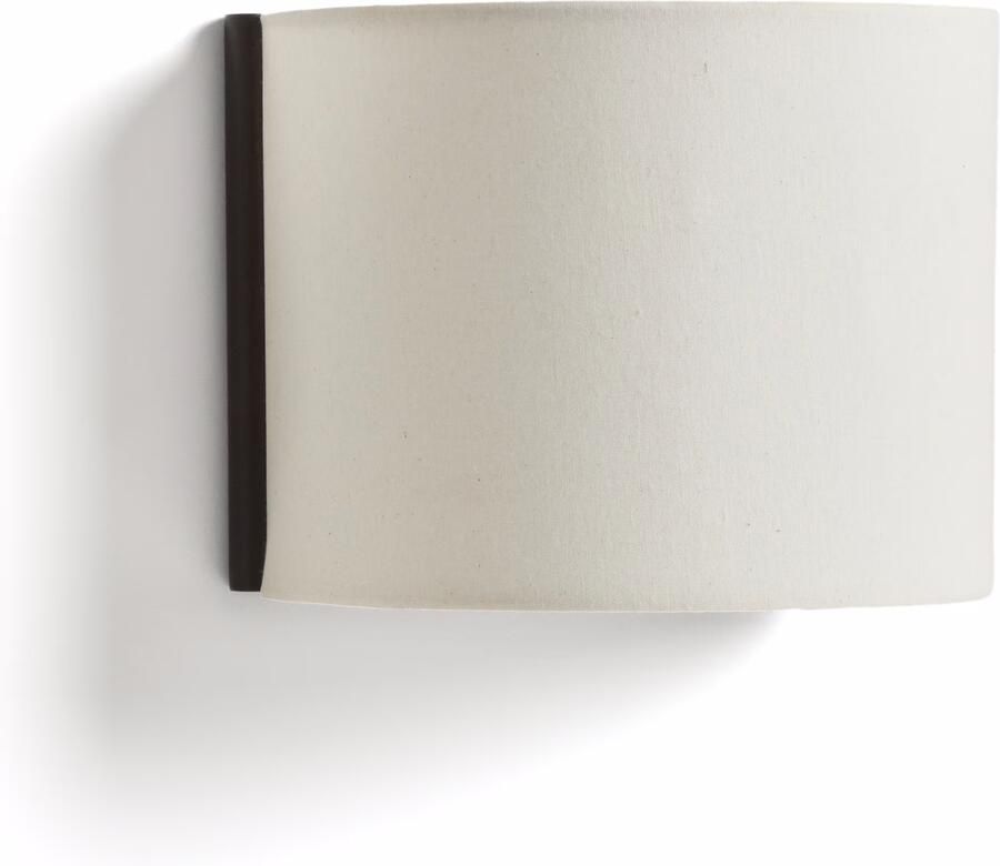 Kave Home Wandlamp Umbran Linnen Beige Donkerbruin