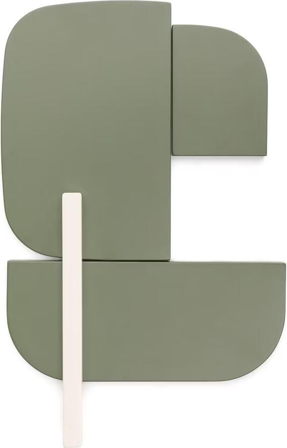 Kave Home Wandpaneel Danei 50 x 30cm Groen Wit