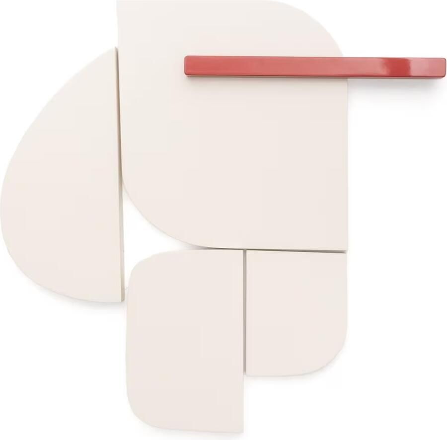 Kave Home Wandpaneel Danei 65 x 60cm Wit Rood