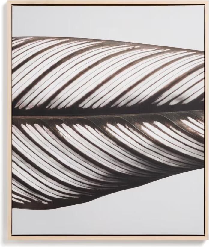 Kave Home Wandpaneel Foliae Bladmotief 62 x 52cm Meerkleurig