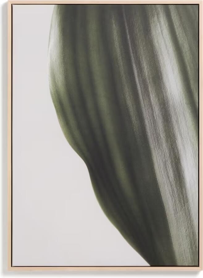 Kave Home Wandpaneel Foliae Bladmotief 72 x 52cm Groen