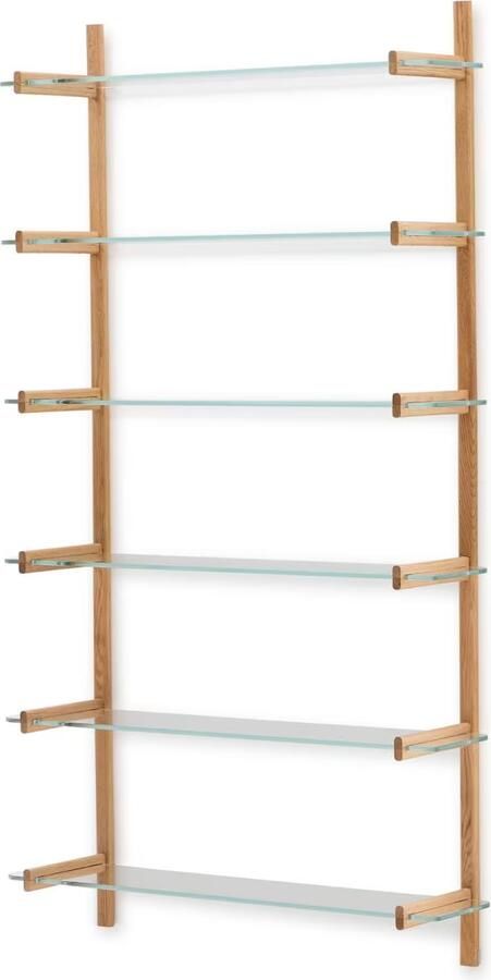 Kave Home Wandrek Sitra Eikenhout en glas 202 x 110cm Naturel