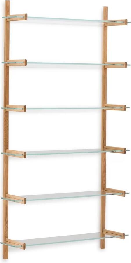 Kave Home Wandrek Sitra Eikenhout en glas 202 x 110cm Naturel