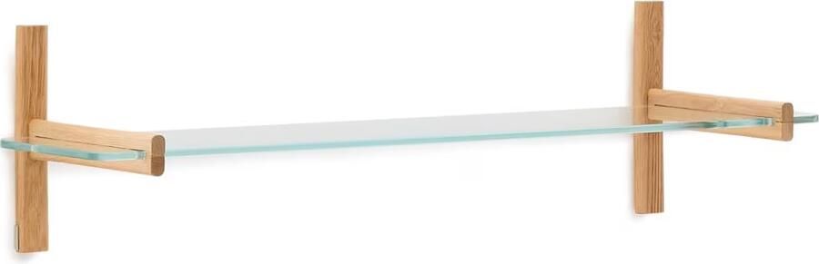 Kave Home Wandrek Sitra Eikenhout en glas 28 x 110cm Naturel
