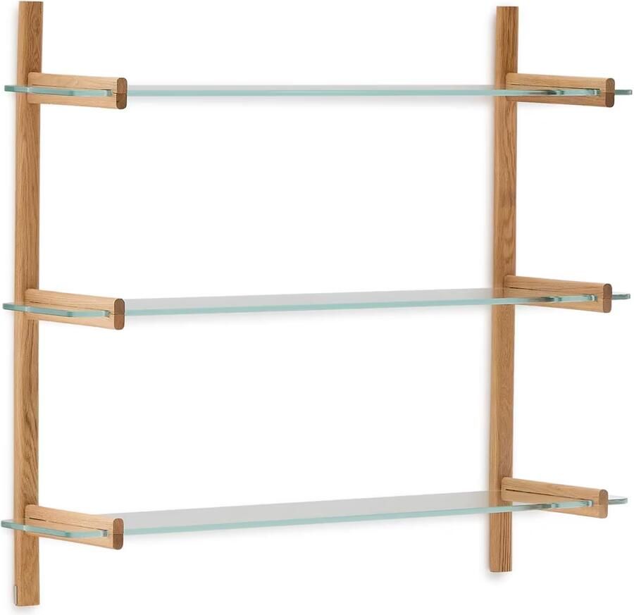 Kave Home Wandrek Sitra Eikenhout en glas 98 x 110cm Naturel