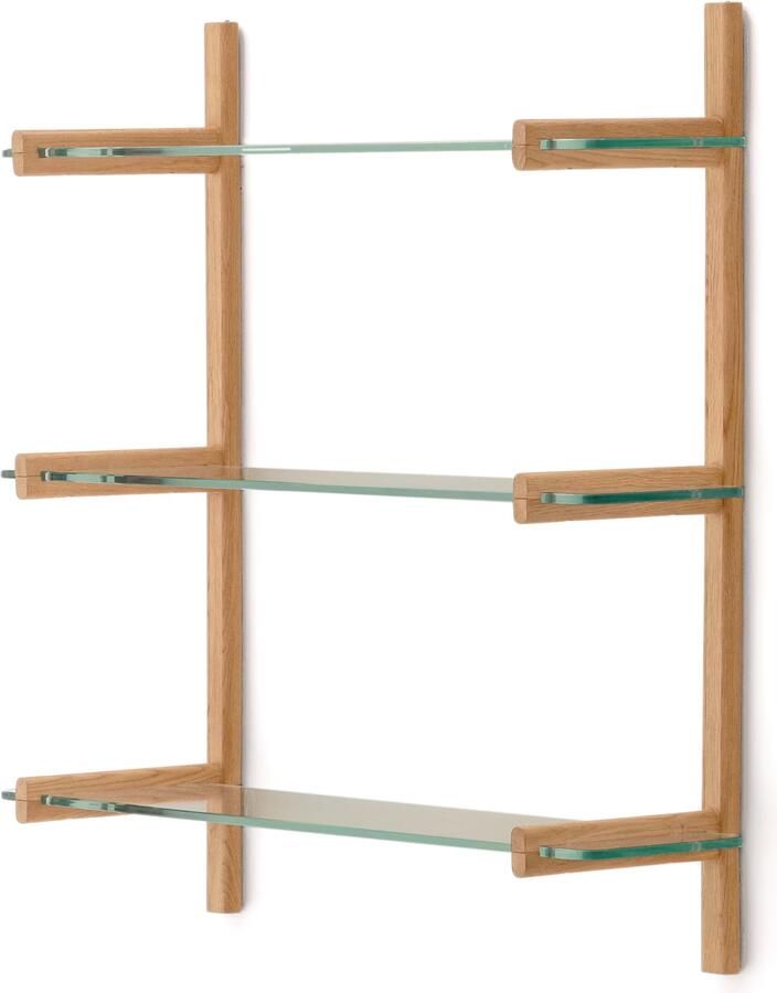 Kave Home Wandrek Sitra Eikenhout en glas 98 x 90cm Bruin