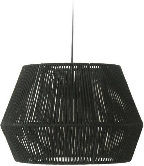 Kave Home Cantia katoenen plafondlamp met zwarte afwerking Ø 36 5 cm