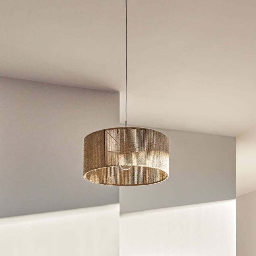 Kave Home Crista jute lampenkap met natuurlijke afwerking Ø 47 cm