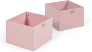 Kave Home Nunila set van 2 lades voor opberger in roze MDF