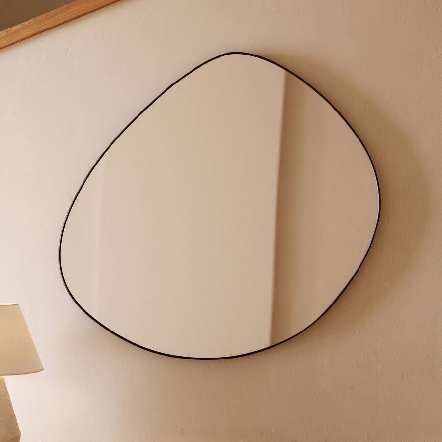 Kave Home Organische Spiegel Anera 90 x 93cm Zwart Japandi