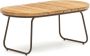 Kave Home Salguer outdoor salontafel van massief acaciahout en bruin staal Ø 100 x 50 cm FSC 100% - Thumbnail 3