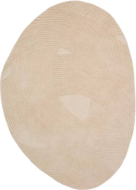 Kave Home Ovaal Vloerkleed Domm Wol 160 x 230cm Beige Organisch