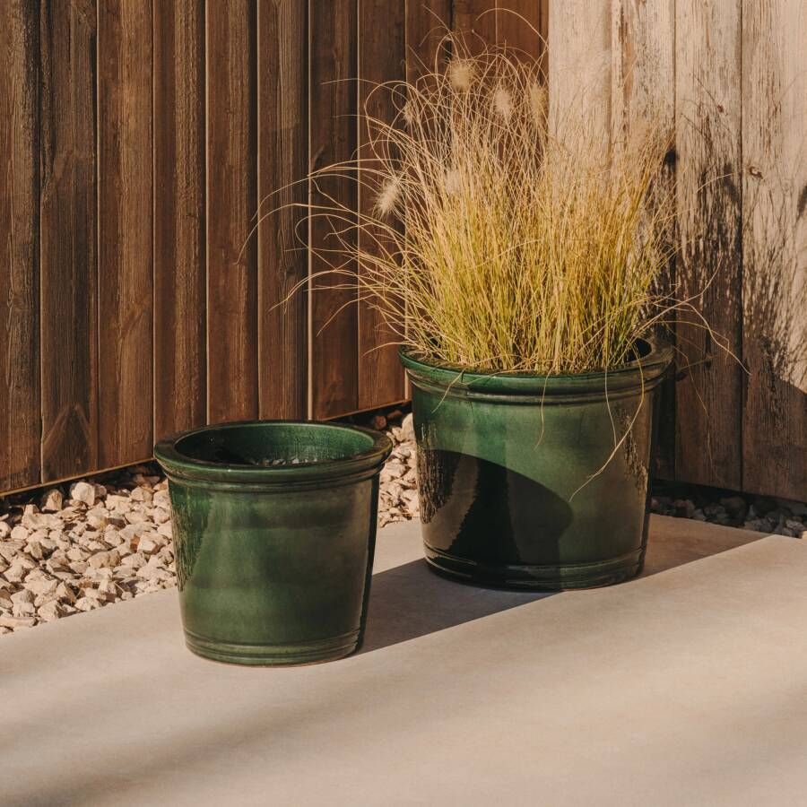 Kave Home Plantenpot Presili Set van 2 stuks Terracotta