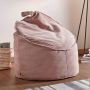 Kave Home Wilma poef in roze corduroy met brede naad Ø 80 cm - Thumbnail 2